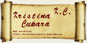 Kristina Cupara vizit kartica